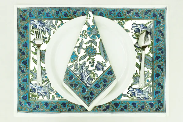 Pure_Cotton_Blue_And_White_Floral_Hand_Block_Print_Napkin_Cocktail_Napkin_Dinner_Napkin_Buffet_Napkin_Horde_Oeuvres