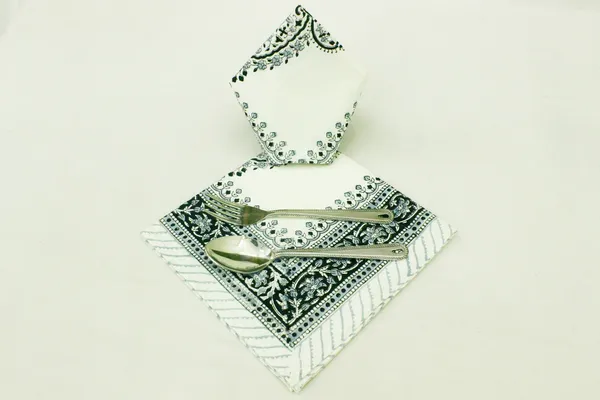 Pure_Cotton_Dark_Green_And_White_Floral_Hand_Block_Print_Napkin_Cocktail_Napkin_Dinner_Napkin_Buffet_Napkin_Horde_Oeuvres