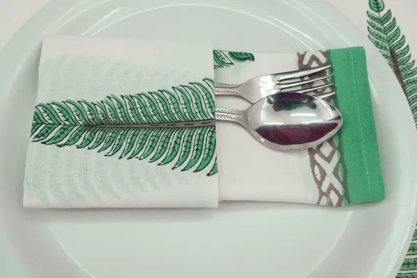 Pure_Cotton_Green_Floral_Hand_Block_Print_Napkin_Cocktail_Napkin_Dinner_Napkin_Buffet_Napkin_Horde_Oeuvres