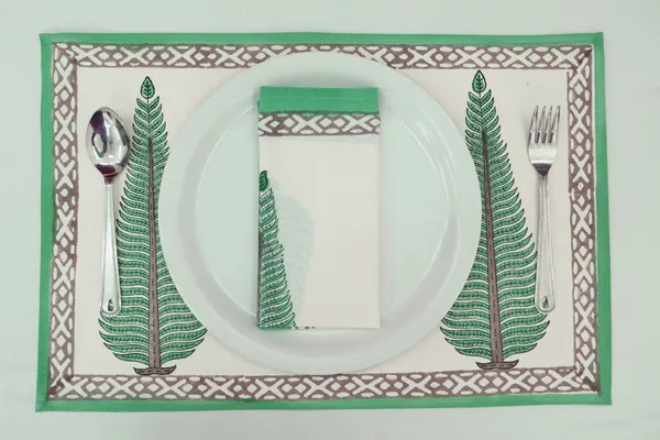 Pure_Cotton_Green_Floral_Hand_Block_Print_Napkin_Cocktail_Napkin_Dinner_Napkin_Buffet_Napkin_Horde_Oeuvres