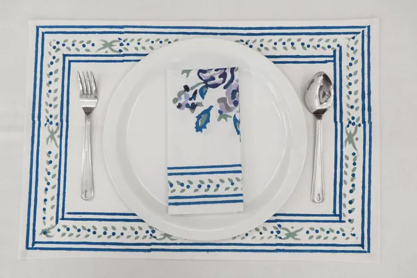 Pure_Cotton_Blue_And_Green_Floral_Hand_Block_Print_Napkin_Cocktail_Napkin_Dinner_Napkin_Buffet_Napkin_Horde_Oeuvres
