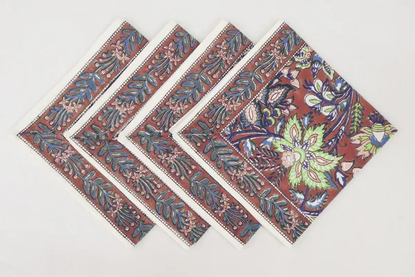 Pure_Cotton_Red_Lime_And_Blue_Floral_Hand_Block_Print_Napkin_Cocktail_Napkin_Dinner_Napkin_Buffet_Napkin_Horde_Oeuvres
