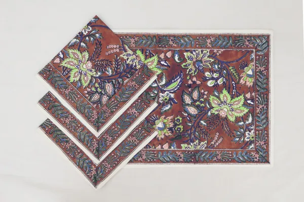 Pure_Cotton_Red_Lime_And_Blue_Floral_Hand_Block_Print_Napkin_Cocktail_Napkin_Dinner_Napkin_Buffet_Napkin_Horde_Oeuvres