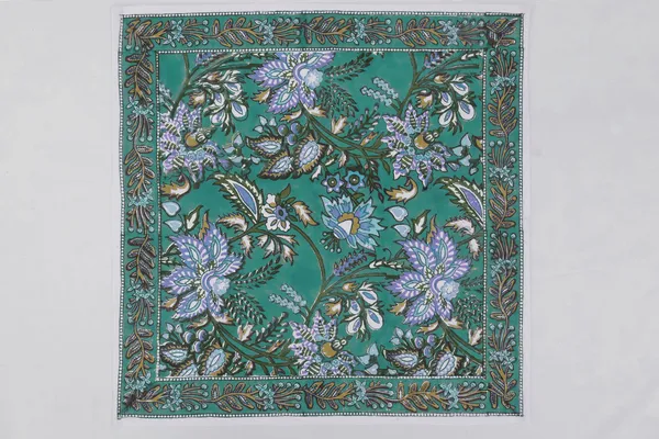 Pure_Cotton_Turquoise_And_Purple_Floral_Hand_Block_Print_Napkin_Cocktail_Napkin_Dinner_Napkin_Buffet_Napkin_Horde_Oeuvres