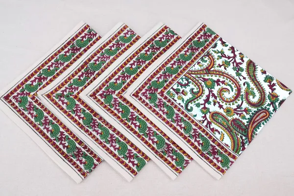 Pure_Cotton_Multicolour_Floral_Hand_Block_Print_Napkin_Cocktail_Napkin_Dinner_Napkin_Buffet_Napkin_Horde_Oeuvres