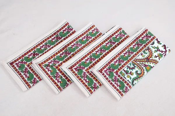 Pure_Cotton_Multicolour_Floral_Hand_Block_Print_Napkin_Cocktail_Napkin_Dinner_Napkin_Buffet_Napkin_Horde_Oeuvres