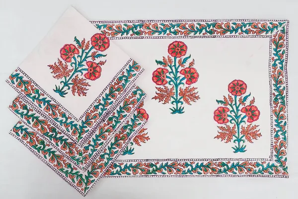 Pure_Cotton_Red_And_Blue_Floral_Hand_Block_Print_Napkin_Cocktail_Napkin_Dinner_Napkin_Buffet_Napkin_Horde_Oeuvres