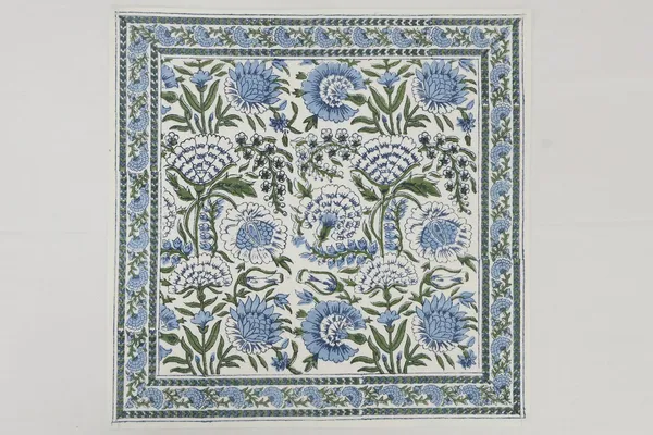 Pure_Cotton_Purple_and_White_Floral_Hand_Block_Print_Napkin,_Cocktail_napkin,_Dinner_napkin,_Buffet_Napkin,_Horde_oeuvres_Size_13"x_13"