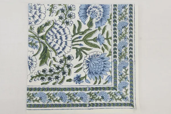 Pure_Cotton_Purple_and_White_Floral_Hand_Block_Print_Napkin,_Cocktail_napkin,_Dinner_napkin,_Buffet_Napkin,_Horde_oeuvres_Size_20"x20"