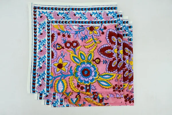 Pure_Cotton_Pink,_Maroon,_Blue_and_Yellow_Hand_Block_Print_Napkin,_Cocktail_napkin,_Dinner_napkin,_Buffet_Napkin,_Horde_oeuvres_Size_20"x20"