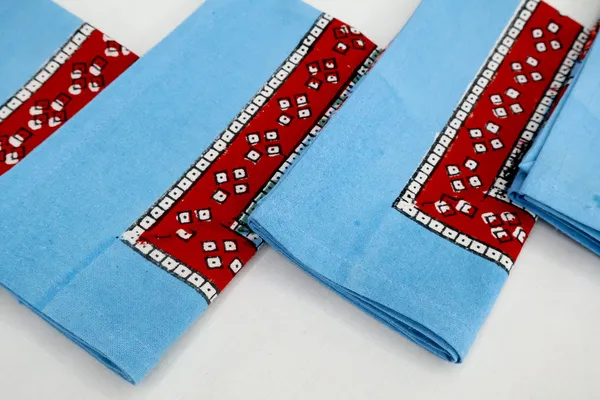 Blue_&_Red_Floral_Pure_Cotton_|__Hand_Block_Print_Napkin