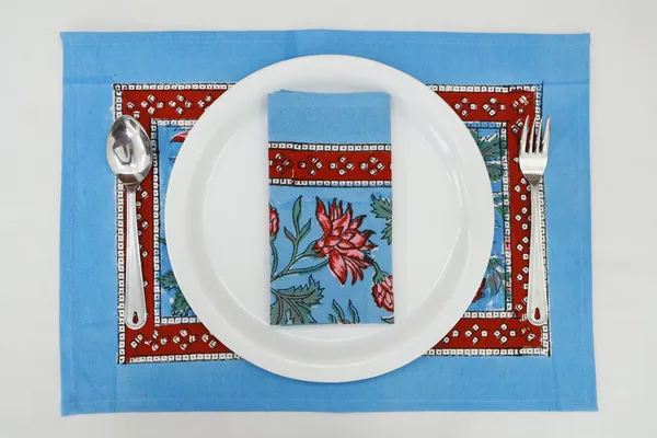 Blue_&_Red_Floral_Pure_Cotton_|__Hand_Block_Print_Napkin