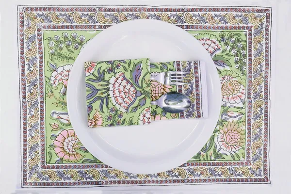 Pure_Cotton_Green_And_Pink_Hand_Block_Print_Napkin_Cocktail_Napkin_Dinner_Napkin_Buffet_Napkin_Horde_Oeuvres