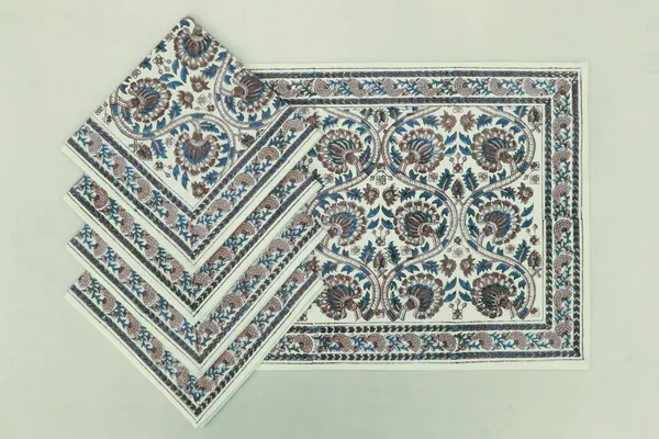 Pure_Cotton_Pink_And_Blue_Hand_Block_Print_Napkin_Cocktail_Napkin_Dinner_Napkin_Buffet_Napkin_Horde_Oeuvres