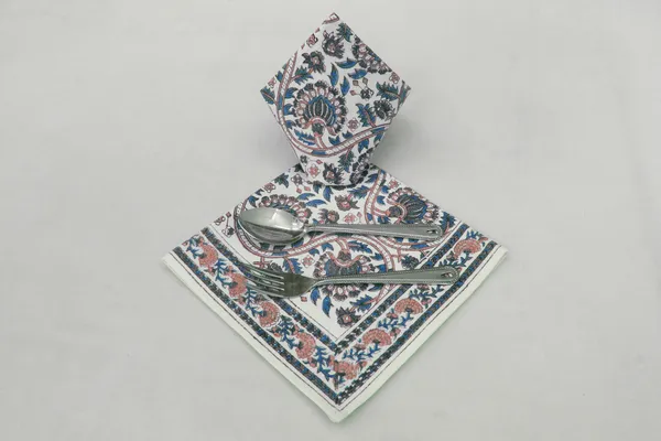 Pure_Cotton_Pink_And_Blue_Hand_Block_Print_Napkin_Cocktail_Napkin_Dinner_Napkin_Buffet_Napkin_Horde_Oeuvres