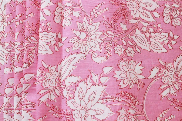Pink_Cotton_Traditional_Floral_Hand_Block_Print_Unstiched_Material_For_Men's_Kurta_Shirts_&_Women's_Kurti_and_Other_Dress_Material