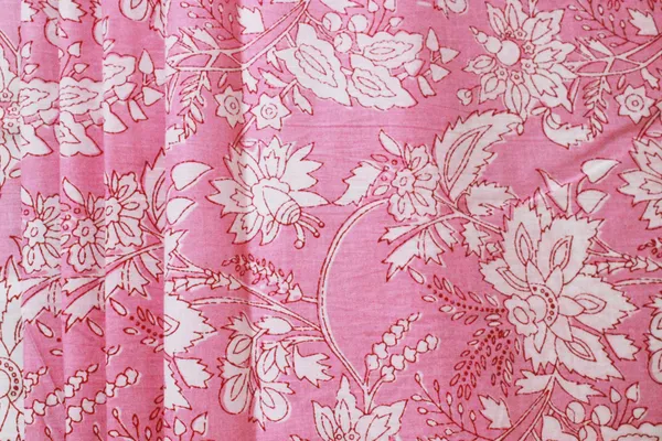 Pink_Cotton_Traditional_Floral_Hand_Block_Print_Unstiched_Material_For_Men's_Kurta_Shirts_&_Women's_Kurti_and_Other_Dress_Material