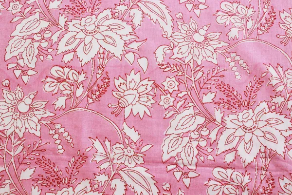 Pink_Cotton_Traditional_Floral_Hand_Block_Print_Unstiched_Material_For_Men's_Kurta_Shirts_&_Women's_Kurti_and_Other_Dress_Material