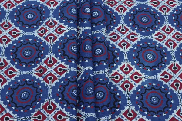 Blue_Cotton_Traditional_Floral_Hand_Block_Print_Unstiched_Material_For_Men's_Kurta_Shirts_&_Women's_Kurti_and_Other_Dress_Material