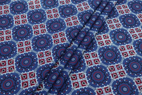Blue_Cotton_Traditional_Floral_Hand_Block_Print_Unstiched_Material_For_Men's_Kurta_Shirts_&_Women's_Kurti_and_Other_Dress_Material