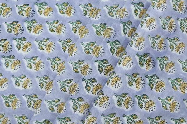 Grey_Cotton_Traditional_Floral_Hand_Block_Print_Unstiched_Material_For_Men's_Kurta_Shirts_&_Women's_Kurti_and_Other_Dress_Material