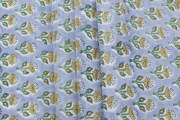 Grey_Cotton_Traditional_Floral_Hand_Block_Print_Unstiched_Material_For_Men's_Kurta_Shirts_&_Women's_Kurti_and_Other_Dress_Material