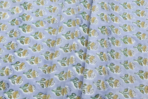 Grey_Cotton_Traditional_Floral_Hand_Block_Print_Unstiched_Material_For_Men's_Kurta_Shirts_&_Women's_Kurti_and_Other_Dress_Material