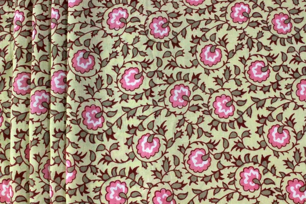 Yellow_Cotton_Traditional_Floral_Hand_Block_Print_Unstiched_Material_For_Men's_Kurta_Shirts_&_Women's_Kurti_and_Other_Dress_Material|1414