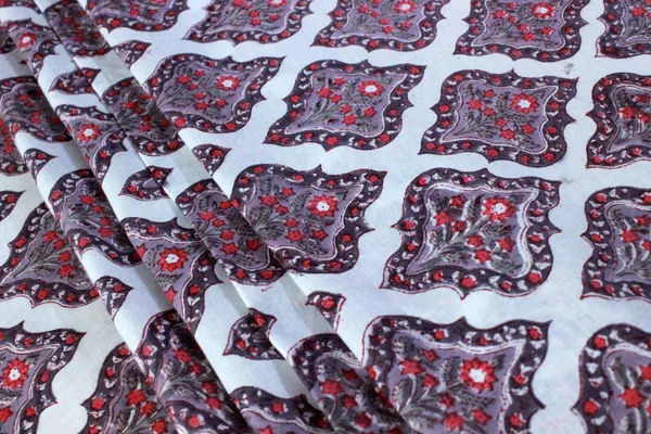 Red_Cotton_Traditional_Floral_Hand_Block_Print_Unstiched_Material_For_Men's_Kurta_Shirts_&_Women's_Kurti_and_Other_Dress_Material|1418