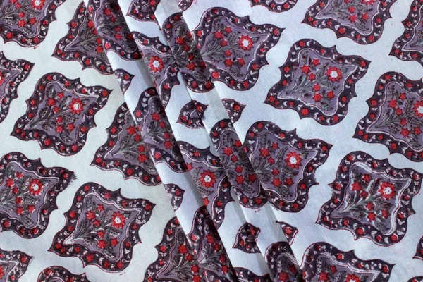 Red_Cotton_Traditional_Floral_Hand_Block_Print_Unstiched_Material_For_Men's_Kurta_Shirts_&_Women's_Kurti_and_Other_Dress_Material|1418