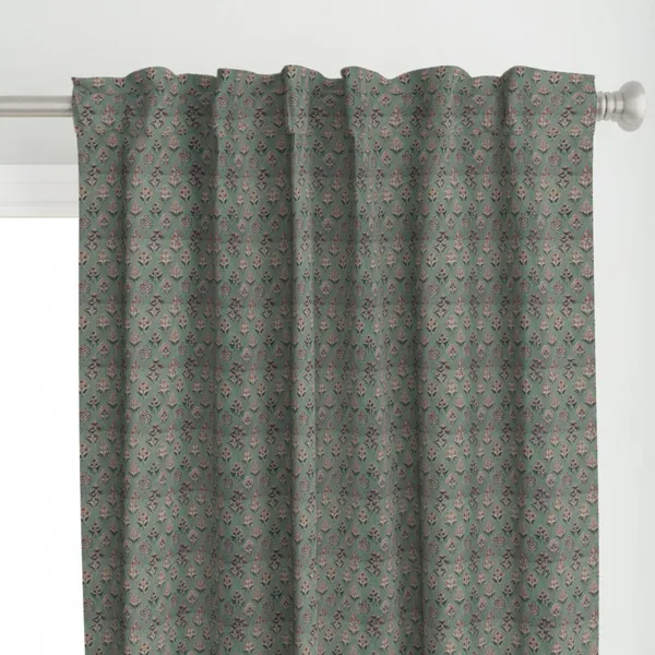 Green_and_Yellow_Colour_Hand_Block_Print_Curtain_&_Drapes,_Pure_Cotton_Fabric