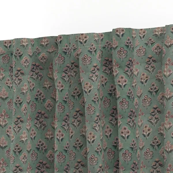 Green_and_Yellow_Colour_Hand_Block_Print_Curtain_&_Drapes,_Pure_Cotton_Fabric