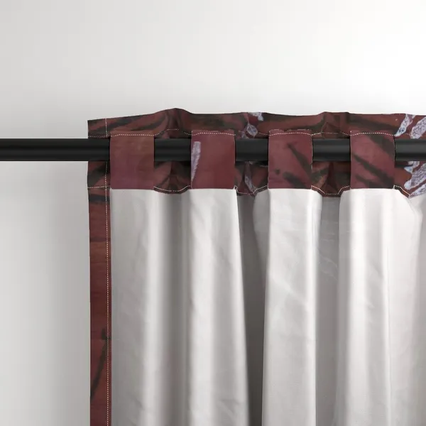 Red_and_Black_Colour_Hand_Block_Print_Curtain_&_Drapes,_Pure_Cotton_Fabric
