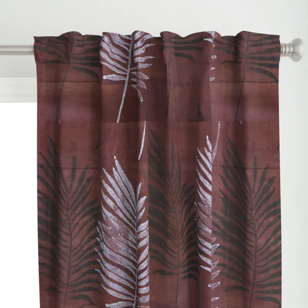 Red_and_Black_Colour_Hand_Block_Print_Curtain_&_Drapes,_Pure_Cotton_Fabric