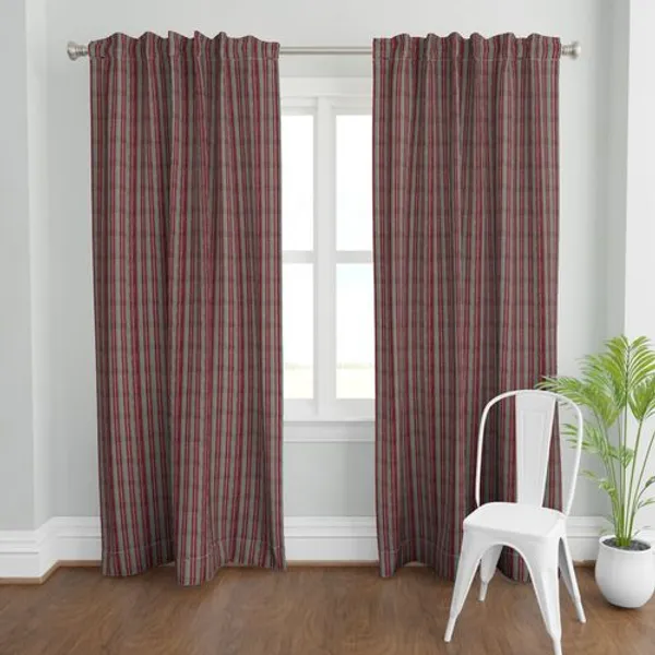 Red_and_Green_Colour_Hand_Block_Print_Curtain_&_Drapes,_Pure_Cotton_Fabric