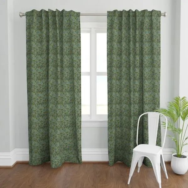 Green_and_Blue_Colour_Hand_Block_Print_Curtain_&_Drapes,_Pure_Cotton_Fabric