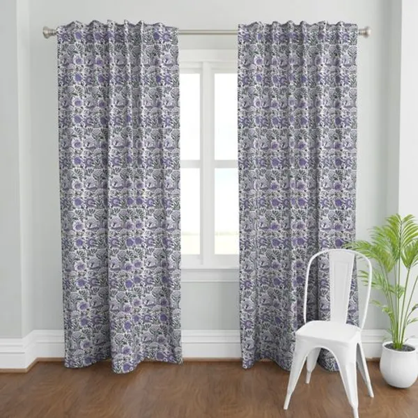 Purple_and_White_Colour_Hand_Block_Print_Curtain_&_Drapes,_Pure_Cotton_Fabric