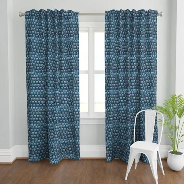 Blue_and_White_Colour_Hand_Block_Print_Curtain_&_Drapes,_Pure_Cotton_Fabric