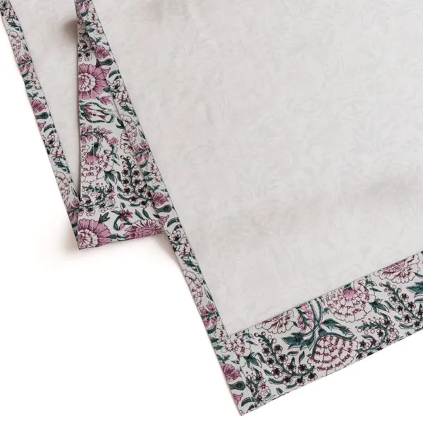Pink,_White_and_Teal_Colour_Hand_Block_Print_Curtain_&_Drapes,_Pure_Cotton_Fabric