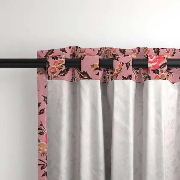 Pink_and_Brown_Colour_Hand_Block_Print_Curtain_&_Drapes,_Pure_Cotton_Fabric
