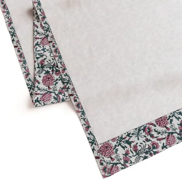 Pink,_White_and_Teal_Colour_Hand_Block_Print_Curtain_&_Drapes,_Pure_Cotton_Fabric