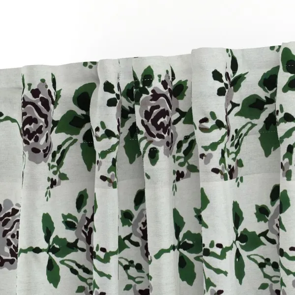 Purple,_Green_and_White_Colour_Hand_Block_Print_Curtain_&_Drapes,_Pure_Cotton_Fabric