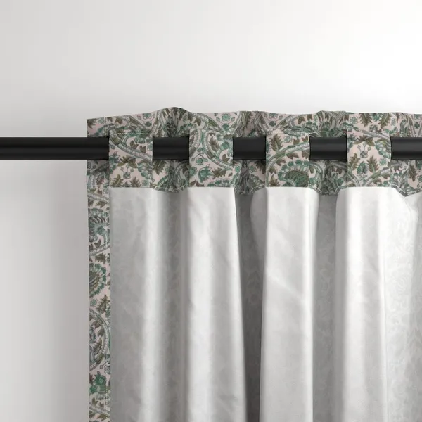 Green_and_Brown_Colour_Hand_Block_Print_Curtain_&_Drapes,_Pure_Cotton_Fabric