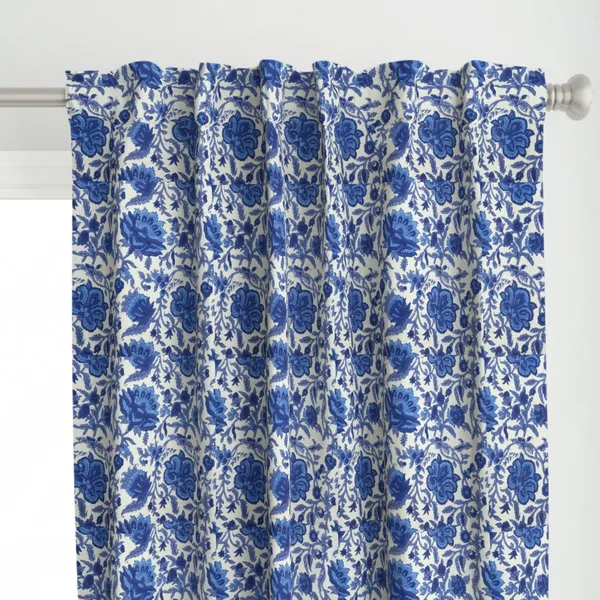 Blue_and_White_Colour_Hand_Block_Print_Curtain_&_Drapes,_Pure_Cotton_Fabric