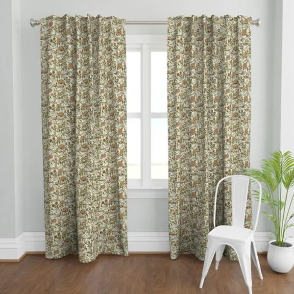 Green_and_Yellow_Colour_Hand_Block_Print_Curtain_&_Drapes,_Pure_Cotton_Fabric