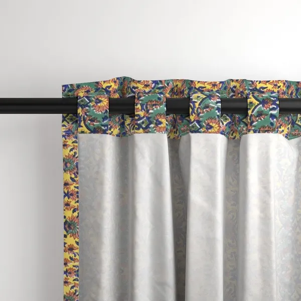 Green_and_Yellow_Colour_Hand_Block_Print_Curtain_&_Drapes,_Pure_Cotton_Fabric