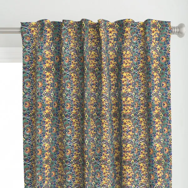 Green_and_Yellow_Colour_Hand_Block_Print_Curtain_&_Drapes,_Pure_Cotton_Fabric