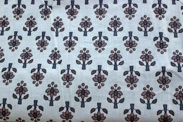 Brown_Cotton_Traditional_Floral_Hand_Block_Print_Unstiched_Material_For_Men's_Kurta_Shirts_&_Women's_Kurti_and_Other_Dress_Material|1409