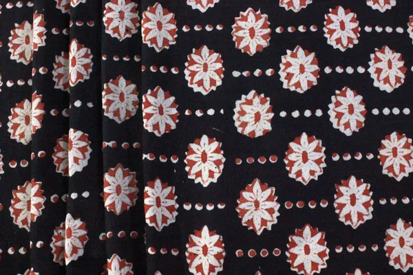 Black_Cotton_Traditional_Floral_Hand_Block_Print_Unstiched_Material_For_Men's_Kurta_Shirts_&_Women's_Kurti_and_Other_Dress_Material|1402