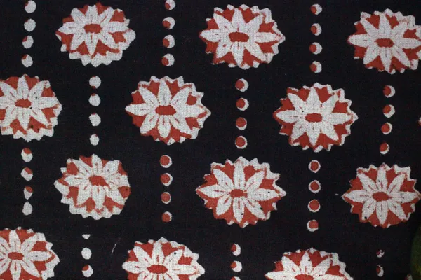 Black_Cotton_Traditional_Floral_Hand_Block_Print_Unstiched_Material_For_Men's_Kurta_Shirts_&_Women's_Kurti_and_Other_Dress_Material|1402